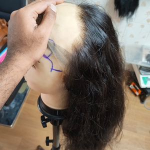 Perruque 100% Cheveux Indiens Vierges, Full Lace HD, Ligne de Cheveux Naturelle, Sans Colle, Dentelle HD Invisible Premium, Double Trame Faite à la Machine, Perm - Product Image 6