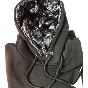 Sudadera con capucha de algodón 100% al por mayor para hombres y mujeres con forro de satén y logotipo personalizado bordado de talla grande térmica para invierno - Product Image 1