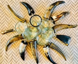 Fait à la main Inde écologique Buffalo Ram Goad Corne Poignée Loupe Élégant Haute Animal FWE Nautique Conception Artisanat Naturel - Product Image 1