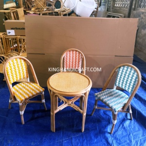 Sillas Infantiles de Ratán Hechas a Mano Ecológicas para Eventos, Bodas, Alquiler de Muebles para Fiestas, Fabricante OEM ODM - Product Image 3