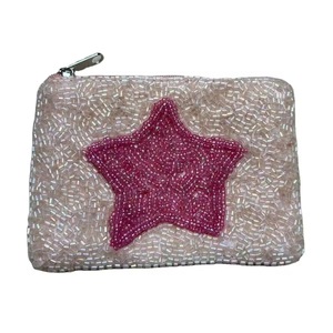 Crystal Craft Handmade Embroidered Beaded Coin Purse Customizable Color Logo Small Zipper Pouch for Women Party Wedding Tribal - Product Image 1
