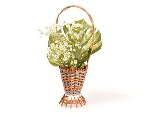 Cesta de Mimbre Hecha a Mano de Lujo para Arreglos Florales, Centro de Mesa para Recepción de Bodas, Accesorio de Decoración Rústica para el Hogar - Product Image 1