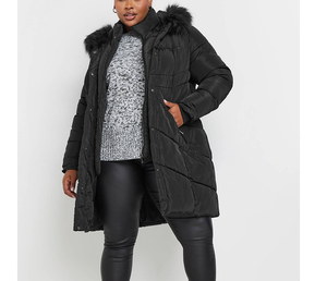 Manteau d'hiver pour femme de haute qualité, en duvet canadien, coupe-vent, chaud, surdimensionné, léger, boutonné, avec fermeture éclair et capuche. - Product Image 2