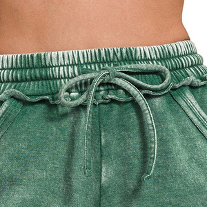 Shorts tendance pour femmes, délavés à l'acide, en coton épais, style vintage, streetwear d'été, best-seller, avec logo personnalisé - Product Image 5