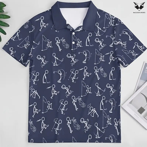 Camiseta de Golf con Estampado por Sublimación para Hombre, Talla Grande, Verano 2026, Camiseta Polo Moderna e Informal de Manga Corta con Estampado - Product Image 5