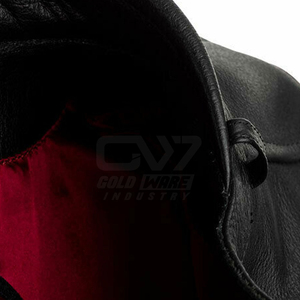 <b>Men's</b> Genuine Leather Motorcycle <b>Jacket</b> Stand Collar Zipper Closure Slim Fit Moto <b>Biker</b> Style Autumn Wear - Product Image 2