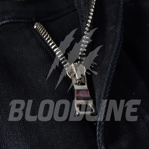 กางเกงยีนส์ทรงตรงพิมพ์ลายสำหรับผู้ชาย แบรนด์ Bloodline เอวกลาง ทรงเข้ารูป แต่งขาดสไตล์สตรีทแวร์ ผ้าฝ้ายทอสำหรับฤดูใบไม้ร่วง - Product Image 4
