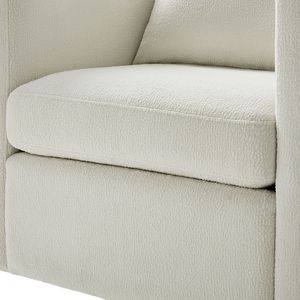 Sillón giratorio Sutton Ivory con tela de alto rendimiento para sala de estar - Product Image 3