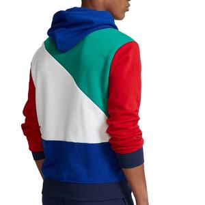 Sweat à capuche à motif de blocs multicolores pour hommes, cousu et brodé en molleton de coton 100% brodé pour l'hiver, vente en gros sur mesure - Product Image 5