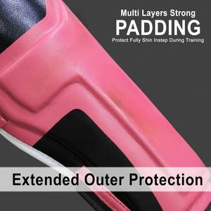 Espinilleras Ligeras para Jóvenes, para Muay Thai, Boxeo, Kickboxing, Karate, MMA, de Cuero, con Logotipo y Diseño Personalizados, OEM - Product Image 3