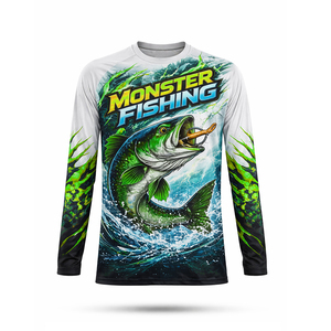 Vêtements de sport pour hommes, sur mesure, en gros, grande taille, manches longues, impression numérique, séchage rapide, protection solaire - Product Image 2