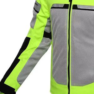 Veste d'été de moto pour hommes Armure approuvée CE Doublure imperméable détachable Panneaux de maille respirante Col montant BON prix - Product Image 4