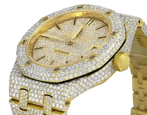 Oferta Especial: Reloj de Pulsera Automático para Hombre, Estilo Hip Hop Vintage, con Diamantes Moissanite VVS, Esfera de Acero Inoxidable en Tono Oro Amarillo - Product Image 5
