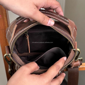 Luxury Designer Fashion Trendy Full Grain Leather Men's <b>Messenger</b> <b>Bag</b> Cow Leather Crossbody Shoulder <b>Bag</b> with Flap Buckle Pocket - Product Image 6