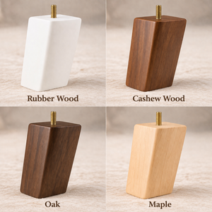 White Tapered Solid Wood Furniture <b>Legs</b> <b>Sofa</b> Cabinet Feet Replacement Minimalist Modern Durable Design - Product Image 2