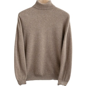 Nueva ropa de chándal para hombre, suéteres básicos de Color sólido con medio Cuello, jerséis elásticos de cuello redondo, suéter de punto de otoño cálido de gran tamaño para hombre - Product Image 3