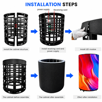 Écran LED flexible Transtech, panneau incurvé P1.2/P1.5/P1.8, 3840HZ, 600CD, haute luminosité, HDR10+, 4K, intérieur/publicité