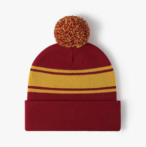 Bonnet personnalisé Saint APPARELS avec logo, en coton/laine, pompon uni, unisexe, adulte, décontracté, hiver, bonnet en tricot ajustable - Product Image 5