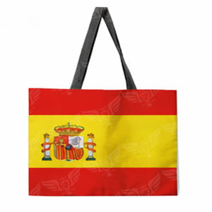 National Flag Printed Tote Bags Reusable <b>Canvas</b> Shopping Bags with <b>Long</b> Handles for Travel Gifts & Promotion Wholesale - Product Image 6