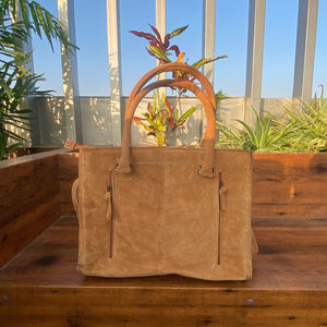 Botte point daim sac fourre-tout en cuir pour femmes sac à provisions grande capacité épaule sac à main Portable dissimulé transporter sacs fourre-tout - Product Image 4