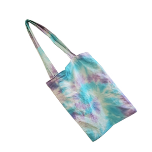 Custom 100% Organic Tie DyeCotton Canvas Tote <b>Bags</b> With Long Handle Supermarket Promotion Use Handled Custom Size - Product Image 3