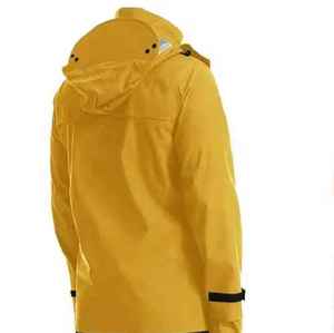Traje Impermeable Universal para Adultos, Chaqueta Amarilla con Capucha y Pantalones Negros para Senderismo y Camping al Aire Libre - Product Image 6