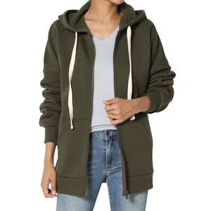 Sudadera con Capucha Corta Bordada al por Mayor con Forro y Cierre de Cordón Sólido para Mujer, Estilo Otoño-Invierno - Product Image 5