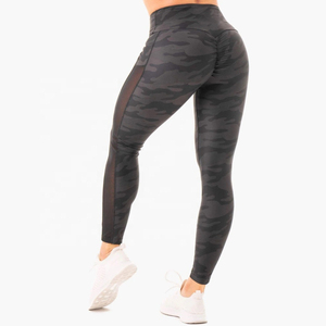 Wholesale Women's Mid Waist <b>Thick</b> <b>Leggings</b> Customizable Color Breathable Knitted Spandex/Nylon Fitness Yoga Gym <b>Leggings</b> - Product Image 3