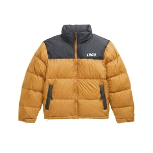 OEM Winter Streetwear High Quality Designer Puffer <b>Jacket</b> Solid Windproof Warm Hooded Thick Cotton Filled Men - Product Image 1
