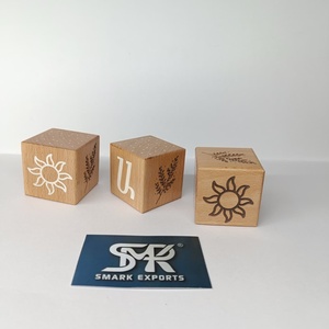 Juego de Bloques de Actividades de Madera Ecológicos, Cubos de Aprendizaje Naturales para Bebés y Niños Pequeños, Juego Educativo y Decoración de Habitaciones - Product Image 1