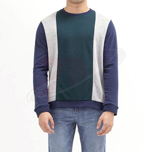 Nouveautés Pull en maille à col rond color block Coupe classique Style décontracté Automne Mélange polyester-coton - Product Image 2