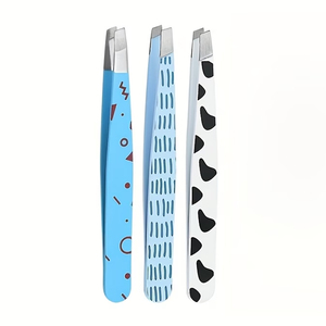 Service OEM ODM, Nouveauté, Ensemble de 3 pinces à épiler en acier inoxydable sur mesure, outils de précision pour hommes et femmes - Product Image 1