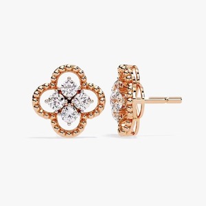 Diamond Stud <b>Earrings</b> with Screw <b>Back</b> Certified Round Brilliant Round Cut Iced Out Cute Luxury <b>Earrings</b> Set for Women's - Product Image 2