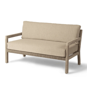 Sofá de Madera de Teca de 2 Plazas para Exteriores, Ecológico, Duradero, Diseño Moderno, Confort Lujoso, Tamaño Personalizado, Antideslizante, para Hotel o Villa - Product Image 3