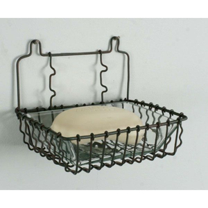 Jabonera Moderna Colgante de Hierro Forjado Impermeable en Acabado Negro, Perfecta para Decoración de Baños en Casas, Hoteles y Villas - Product Image 1