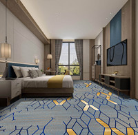 Tapis usine personnalisé de haute qualité luxe 5 étoiles chambre d'hôtel couloir ignifuge B1 Akminster imprimé en 3D tapis mur à mur