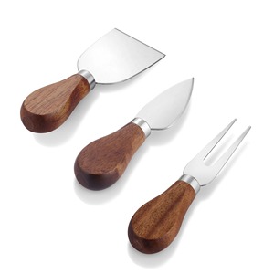 Premium Stainless Steel Steak Knife And Meat Fork Set <b>Wooden</b> Handle BBQ Carving Cutlery Set - Product Image 5