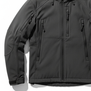 Rugged Terrain Hunting <b>Jacket</b> Abrasion Resistant <b>Camo</b> Fabric Hooded Windproof Shell For Mountain And Forest Environments - Product Image 2