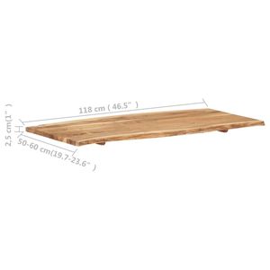 46.5 da tavolo in legno massello di Acacia \ "x(19.7 \"-23.6 \ ")x1 \" per mobili da cucina - Product Image 4
