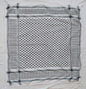 Nuevo Shemagh para Hombre, Bufanda Keffiyeh Tejida, Árabe, Palestina, Negra y Blanca, Kufiya Arafat Hatta, Marca Original, Algodón, Unisex, Chal Cuadrado - Product Image 1