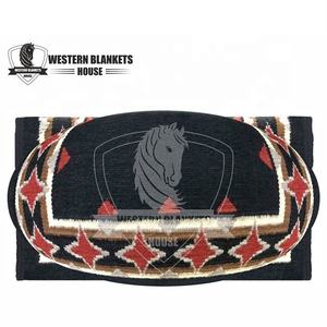 Meilleure vente Ranch Show Pad Personnalisable Logo Design Multicolore Nouvelle-Zélande Laine Serré Tissé Selle Cheval Couverture Tapis De Selle - Product Image 6