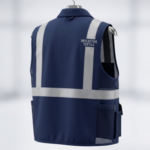 New Arrival Customized Color High Safety Vest Reflective Jacket Reflective Vest With Pockets - Product Image 3