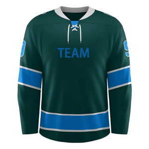 Camiseta de hockey sobre hielo sublimada personalizada con nombre del equipo impreso en la parte delantera, absorbe la humedad, manga larga, ajuste regular para hombre adulto - Product Image 5