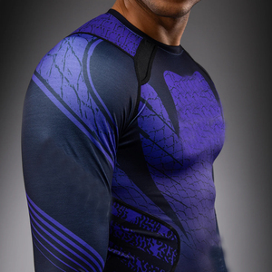 Camiseta de Compresión para Hombre con Protección Solar UPF 50+, Antibacteriana, Manga Larga, Spandex/Poliéster, Secado Rápido, Alto Rendimiento - Product Image 3