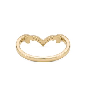 Wholesale Round Cut Lab Grown Diamond 18K Solid Gold Promise <b>Ring</b> Designer Statement Wedding Jewelry Minimalist Curved <b>Ring</b> - Product Image 4