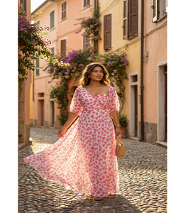 Vestido Largo Floral de Moda para Mujer, Sin Mangas, Cuello en V, Estilo Bohemio Informal de Verano, para Fiestas, Venta al Por Mayor - Product Image 1