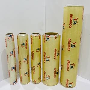 Película de PVC Ecológica para Envolver Alimentos, Rollo Jumbo de Grado Alimenticio de 45 cm x 1500 m, Lista para Enviar de Fábrica - Product Image 1
