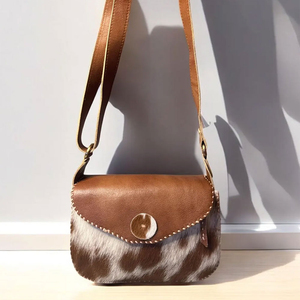 Bolso de Hombro para Mujer, Elegante, Casual, para Uso Diario, Impermeable, Bordado, de Cuero, Bolso Tote con Pelo de Vaca, Bolso de Mano - Product Image 1