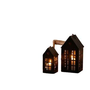 Black Metal House Candle Holder <b>Set</b> Nordic Decorative <b>Lantern</b> Wholesale TeaLight Votive Stand for Wedding Home Decor Centerpiece - Product Image 1