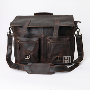 Maletín de Cuero Marrón para Portátil, Bolsa de Mensajero para Oficina, Bolsa de Hombro - Product Image 2